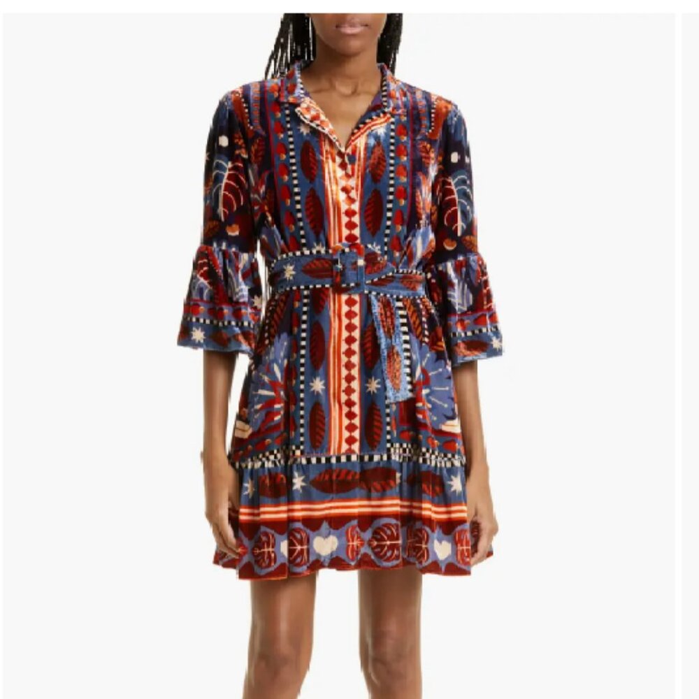 NWT FARM RIO Nature Beauty Belted Minidress _ XS